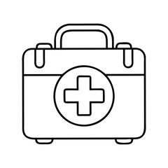 first aid kit icon, first aid kit line art - simple line art of first aid kit, perfect for first aid kit logos and icons