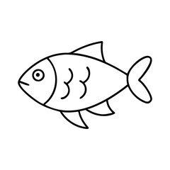 fish icon, fish line art - simple line art of fish, perfect for fish logos and icons