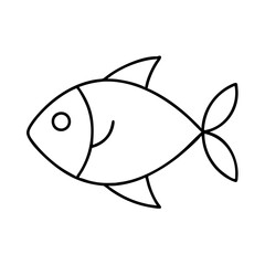 fish icon, fish line art - simple line art of fish, perfect for fish logos and icons