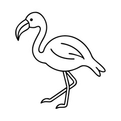 flamingo icon, flamingo line art - simple line art of flamingo, perfect for flamingo logos and icons