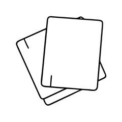 flashcards icon, flashcards line art - simple line art of flashcards, perfect for flashcards logos and icons