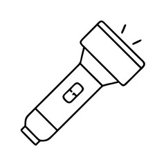 flashlight icon, flashlight line art - simple line art of flashlight, perfect for flashlight logos and icons