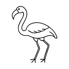flamingo icon, flamingo line art - simple line art of flamingo, perfect for flamingo logos and icons