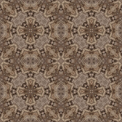 Seamless abstract pattern. Symmetrical texture. Kaleidoscope