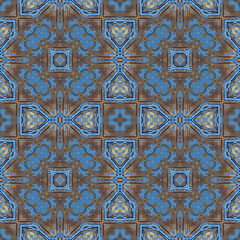 Seamless abstract pattern. Symmetrical texture. Kaleidoscope