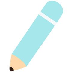 Flat vector of a double-ended pencil. Ideal for school supplies, creative tools, drawing and design projects, educational materials, and cute stationery-themed illustrations.