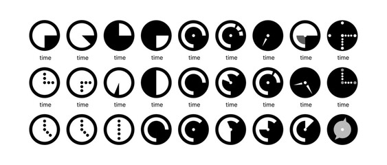 time. Clock icon set. Time icon vector. watch icon symbol
