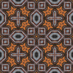 Seamless abstract pattern. Symmetrical texture. Kaleidoscope