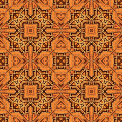 Seamless abstract pattern. Symmetrical texture. Kaleidoscope
