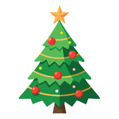 Christmas tree isolated on white background