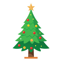 Christmas tree isolated on white background