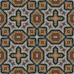 Seamless abstract pattern. Symmetrical texture. Kaleidoscope