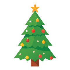 Christmas tree isolated on white background