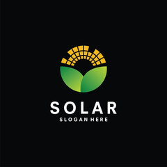 green energy logo vector icon illustration design