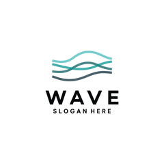 abstract wave logo vector template illustration