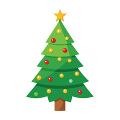 Christmas tree isolated on white background