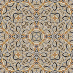 Seamless abstract pattern. Symmetrical texture. Kaleidoscope