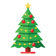 Christmas tree isolated on white background
