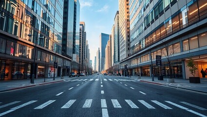 Obraz premium Modern Cityscape Background with Empty Space for Product Display