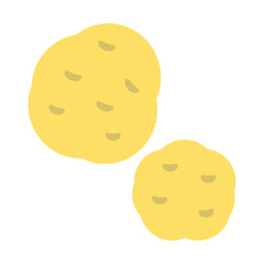じゃがいものベクターイラスト：シンプルな野菜と食材アイコン - Potato Vector Illustration: Simple Vegetable and Food Ingredient Icon