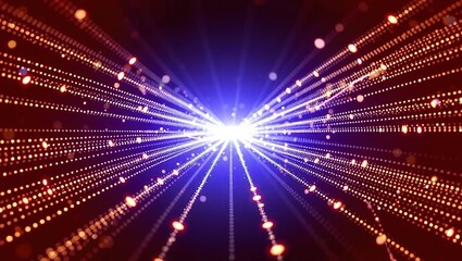 Fototapeta premium Abstract Energy Network - Luminous Dotted Lines