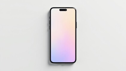 Clean minimalist smartphone website mockup on white background, network, studio