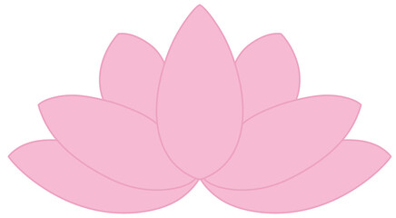 분홍 연꽃 일러스트