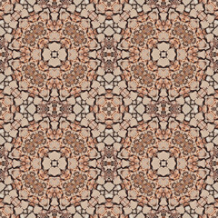 Seamless abstract pattern. Symmetrical texture. Kaleidoscope