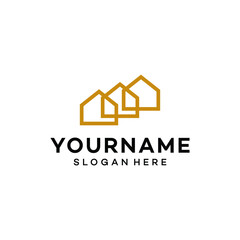 Real estate logo and icon design concept
