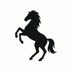 Vector silhouette design of a horse