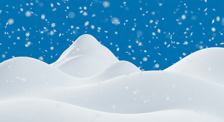 Snowy Peaks: Winter Wonderland 3D Render AI Generated