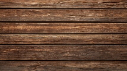 Fototapeta premium Close - up of wooden slats on an old, weathered fence, showing natural grain and texture. Dark brown background for a rustic feel. Ideal for home decor and interior wall art.