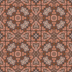 Seamless abstract pattern. Symmetrical texture. Kaleidoscope