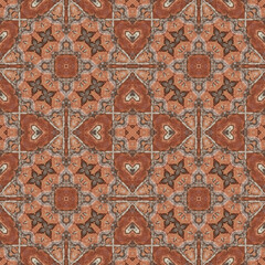 Seamless abstract pattern. Symmetrical texture. Kaleidoscope