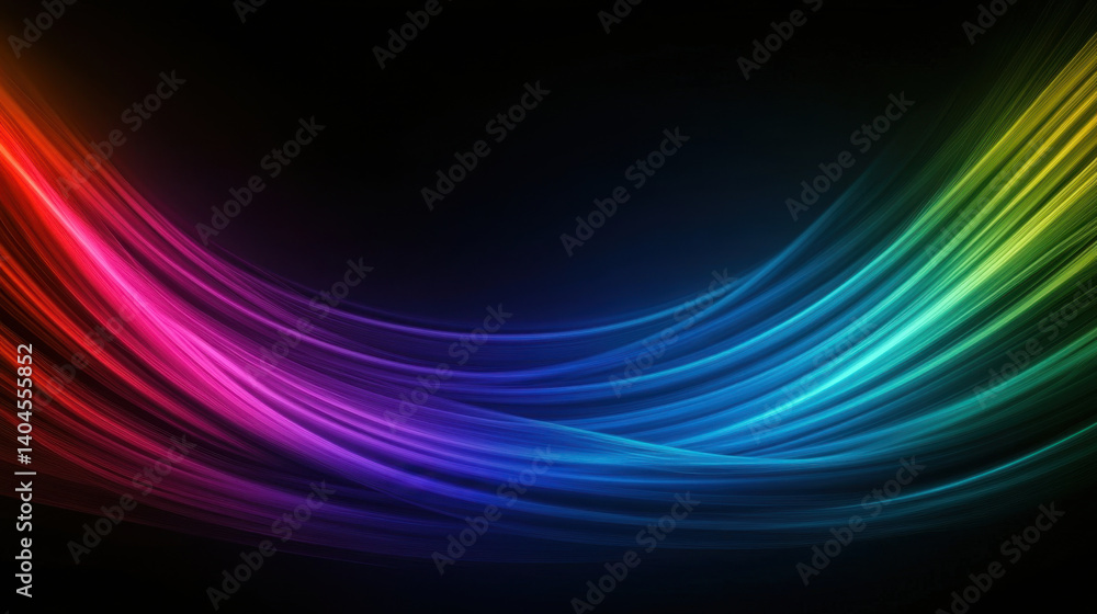 Wall mural vibrant colors blend seamlessly in dynamic wave pattern, creating energetic and modern digital backg