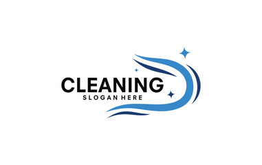 Cleaning logo design vector illustration