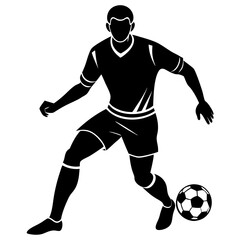 Scocer player vector silhouette single collection