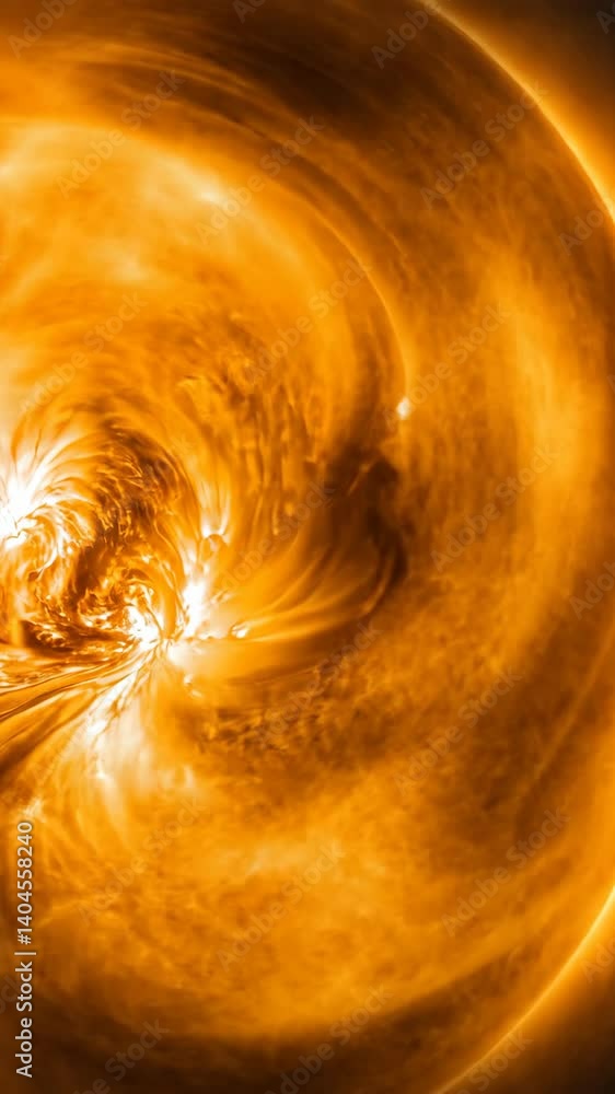 Aufkleber golden swirls of light in a textured, abstract, dynamic energy field with a warm and ethereal glow, 