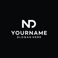 Letter N D logo design vector illustration