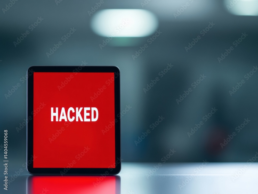 Aufkleber critical infrastructure cybersecurity alert urgent digital risk management for healthcare technology