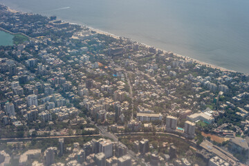 India, Maharashtra, Mumbai, a view of a city with a mountain in the background