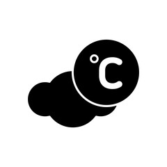 Icon a degree Celsius, isolated against a clean background.