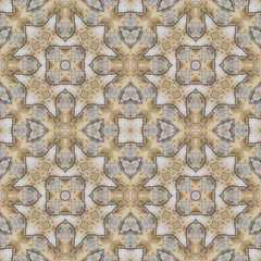 Seamless abstract pattern. Symmetrical texture. Kaleidoscope