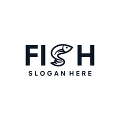 logo fish vector template illustration