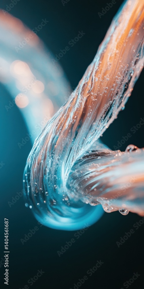 Aufkleber Liquid Innovation High-Resolution Fluid Dynamics Visualization - Next-Gen Water Technology for Sustainable Design and Digital Transformation