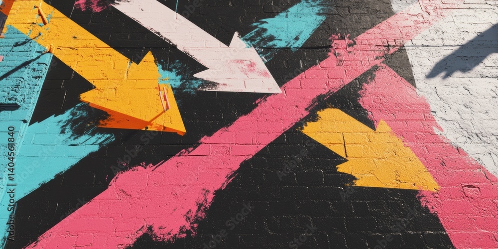 Aufkleber vibrant reach as high as you can day breakthrough creativity with bold urban arrow strategy - innova