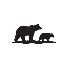 Bear Silhouette Vector Illustration Bold Wildlife Silhouette Art
