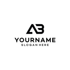 Letter A B logo design vector illustration