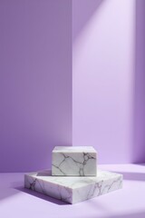 Product podium with purple background