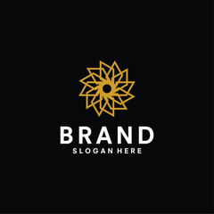 Obraz premium flower logo vector emblem. flower symbol